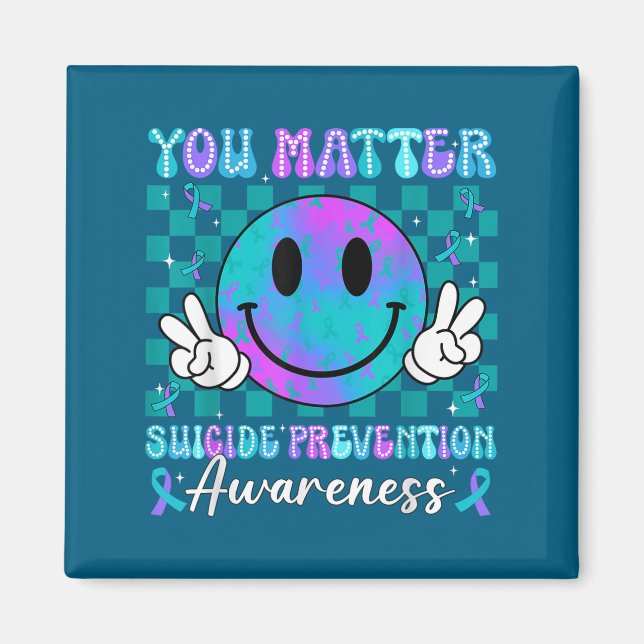 Aimant Vous Ruban Prévention Suicide Sensibilisation Femm (Devant)