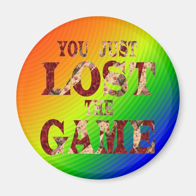 Aimant Vous venez de perdre le jeu de mème Internet (Devant)