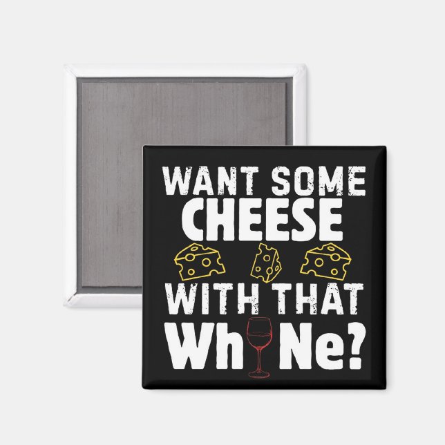 Aimant Vous voulez du fromage avec ce vin ? (Recto/Verso)