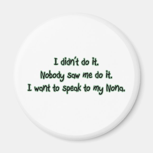 Aimant Vous voulez parler à Nona (Devant)