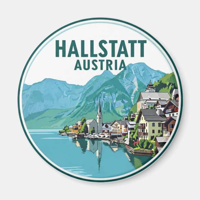 Aimant Voyage à Hallstatt en Autriche (Devant)