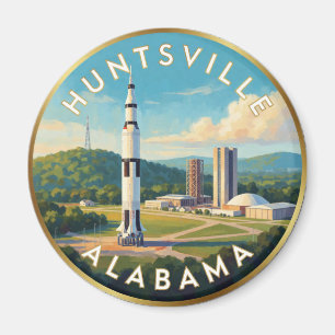 Aimant Voyage à Huntsville Alabama, la ville des fusées