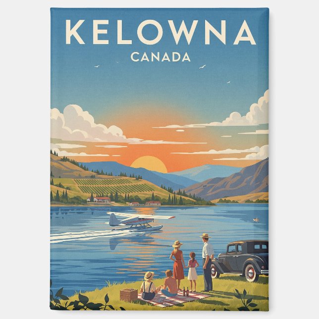 Aimant Voyage à Kelowna Canada (Recto)