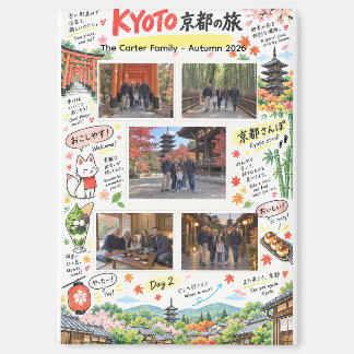 Aimant Voyage à Kyoto au Japon 5 Photo Collage Zine de vo