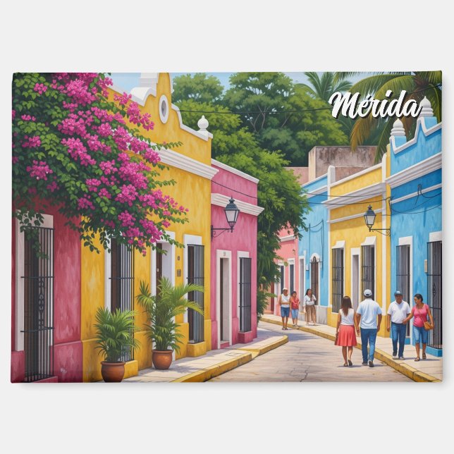 Aimant Voyage à Mérida au Mexique (Recto)