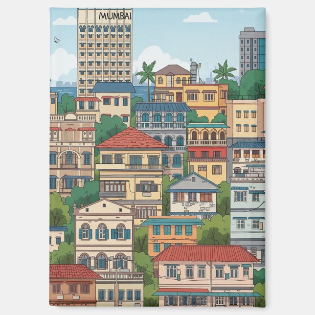 Aimant Voyage à Mumbai en Inde (Recto)