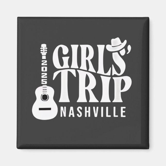 Aimant Voyage à Nashville pour filles 2025 Vacances d'été (Devant)