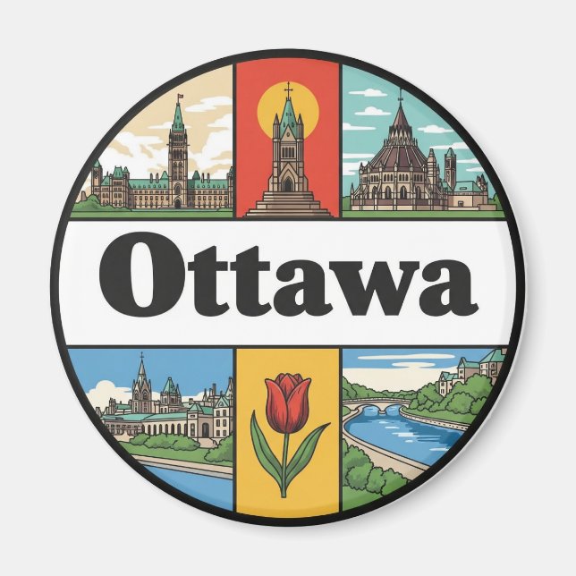 Aimant Voyage à Ottawa Canada (Devant)