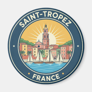 Aimant Voyage à Saint-Tropez France Vintage