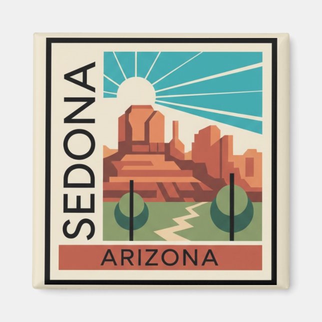 Aimant Voyage à Sedona Arizona (Devant)