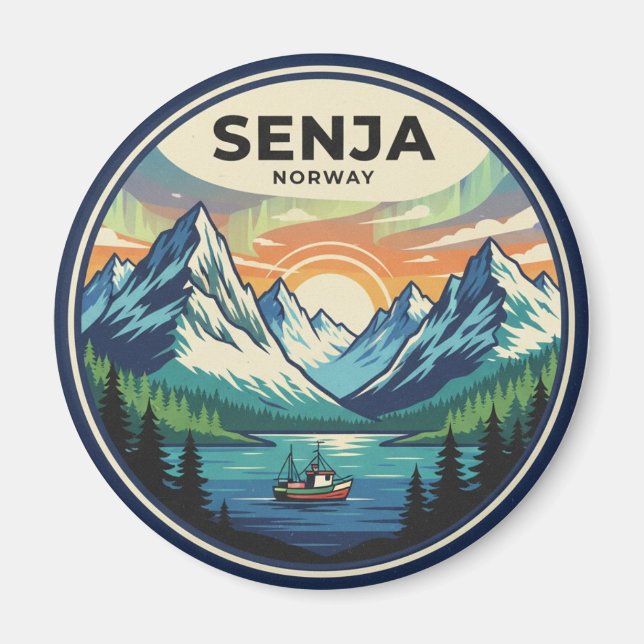 Aimant Voyage à Senja en Norvège (Devant)