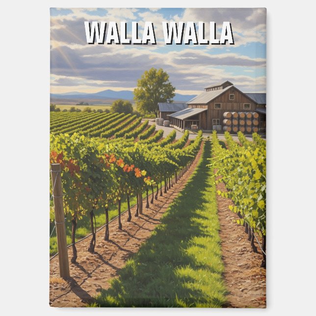 Aimant Voyage à Walla Walla Washington (Recto)