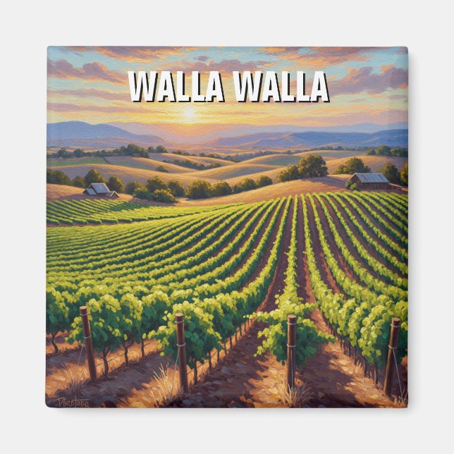 Aimant Voyage à Walla Walla Washington (Devant)