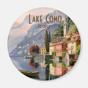 Aimant Voyage aquarelle personnalisé sur le lac de Côme I