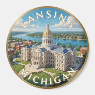 Aimant Voyage au Capitole de l'État du Michigan à Lansing