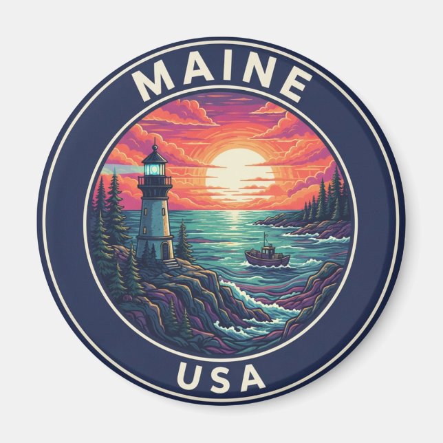 Aimant Voyage au Phare du Maine (Devant)