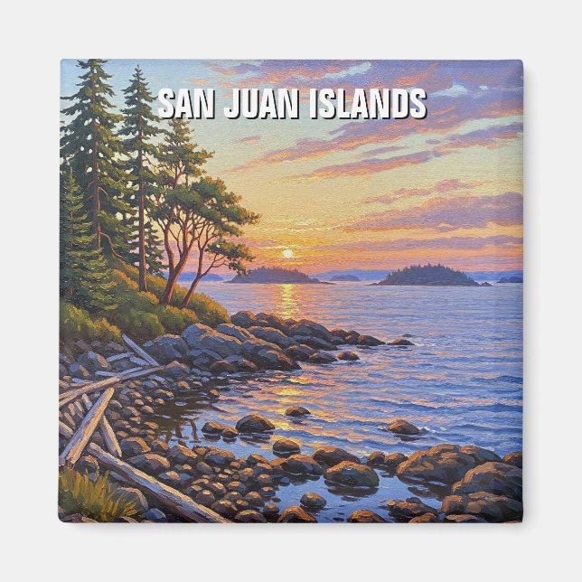 Aimant Voyage aux îles San Juan de Washington (Devant)