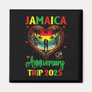Aimant Voyage d'anniversaire en Jamaïque 2025 Couple Vaca