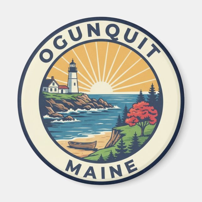 Aimant Voyage dans le Maine à Ogunquit (Devant)