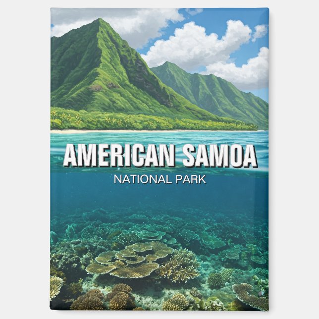Aimant Voyage dans le parc national des Samoa américaines (Recto)