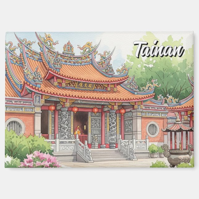 Aimant Voyage dans les temples de Tainan à Taiwan (Recto)