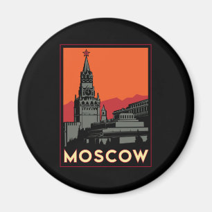 Aimant voyage d'art déco de Moscou Russie le Kremlin