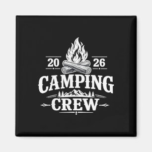 Aimant Voyage de camping familial en camping-car rétro