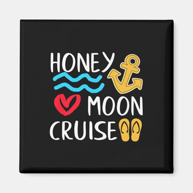 Aimant Voyage de croisière de lune de miel Couples Great  (Devant)