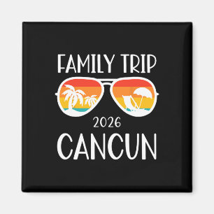 Aimant Voyage de famille à Cancun Mexique 2026 Vacances d
