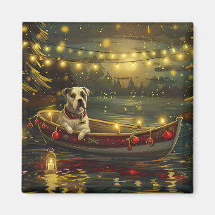 Aimant Voyage de fête de Noël American Staffordshire