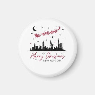 Aimant Voyage de Noël à New York, Joyeux Noël Nouveau 