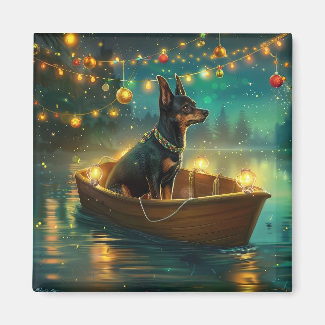 Aimant Voyage de Noël de la Kelpie australienne (Devant)