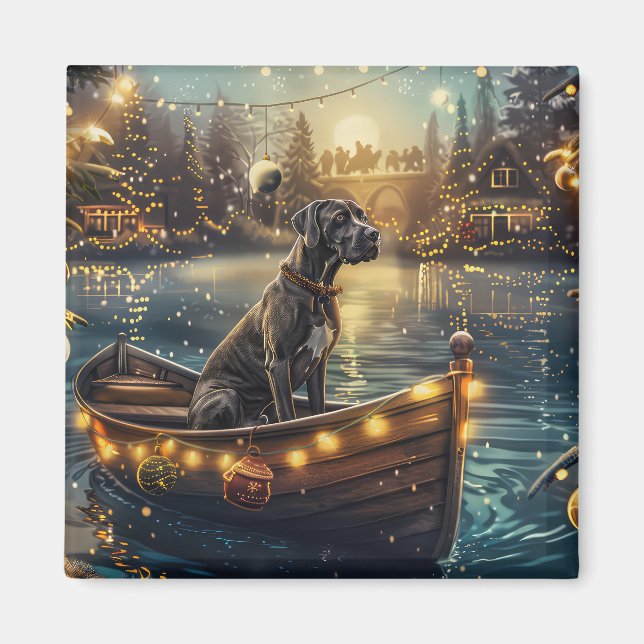 Aimant Voyage de Noël du Grand Danois (Devant)