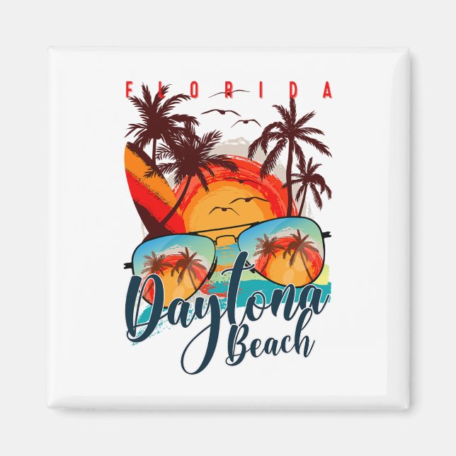 Aimant Voyage de vacances d'été à Daytona Beach Floride - (Devant)