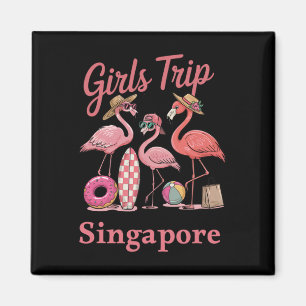 Aimant Voyage Filles Singapour Vacances