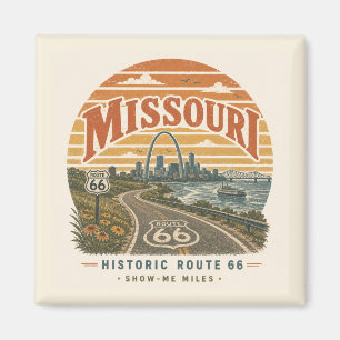 Aimant Voyage Historique sur la Route à St. Louis Missour