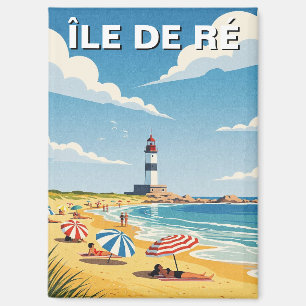 Aimant Voyage Île de Ré France Vintage