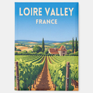 Aimant Voyage Rétro Vintage Vallée de la Loire France Vig