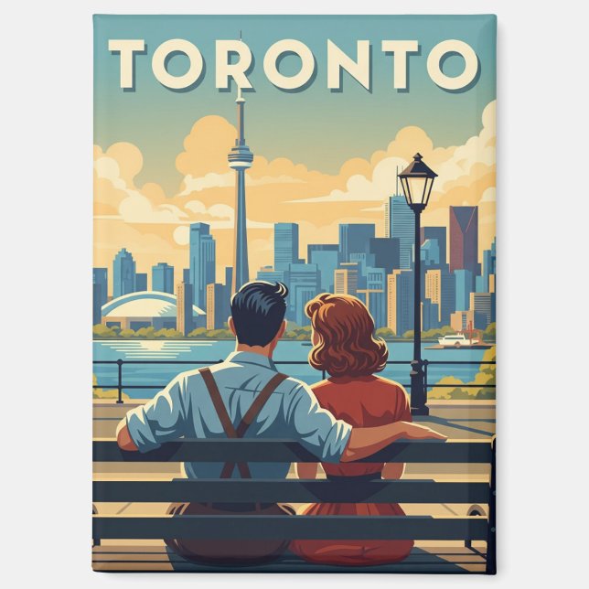 Aimant Voyage romantique à Toronto au Canada (Recto)