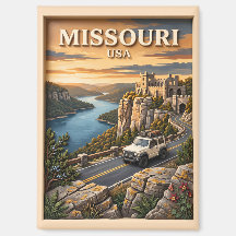 Voyage sur la route Missouri Lac Ozarks Château SU