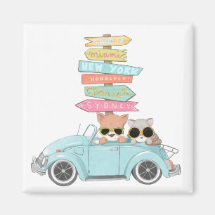 Aimant Voyage sur route