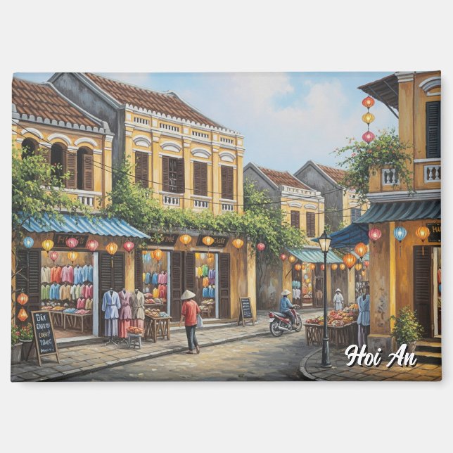 Aimant Voyage Vintage à Hoi An Vietnam (Recto)