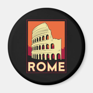 Aimant voyage vintage de l'Europe de Colisé de Rome
