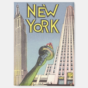 Aimant Voyage Vintage, Monuments Célèbres de la Ville de 