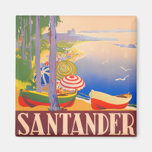 Aimant Voyage vintage Santander Espagne