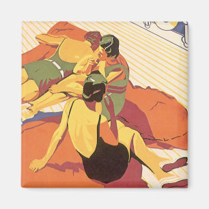 Aimant Voyage Vintage, Vacances sur un Paquebot