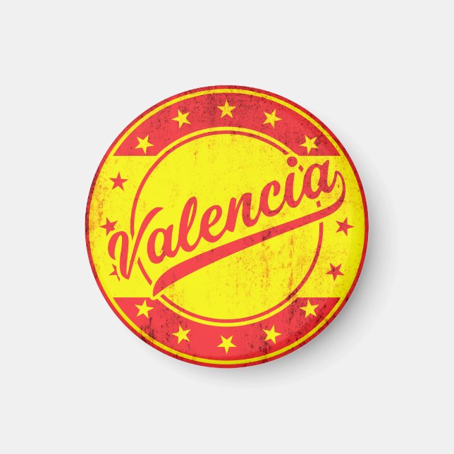 Aimant Voyageur mondial - Valencia, Espagne (Devant)
