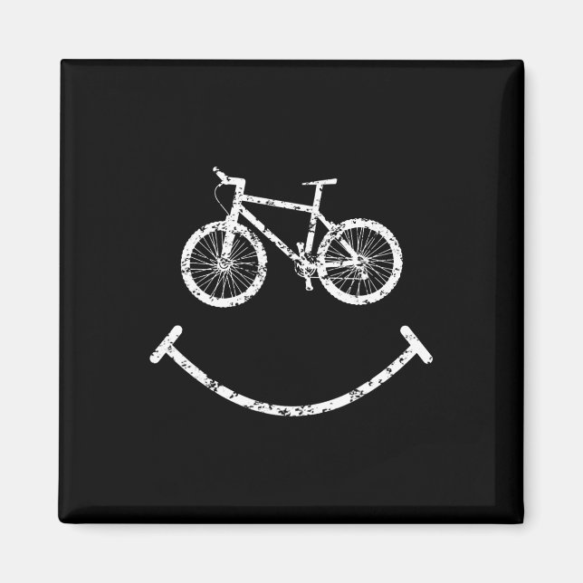 Aimant VTT drôle cycliste  (Devant)