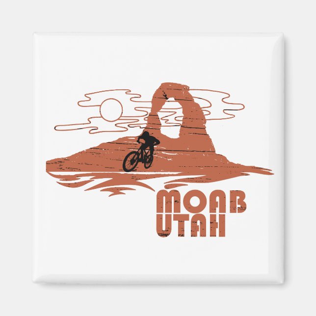 Aimant Vtt Moab - Utah Vélo tout terrain (Devant)
