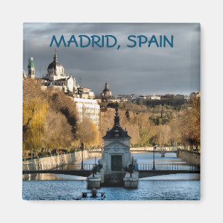 Aimant Vu avec la rivière Pommeraies en hiver, Madrid